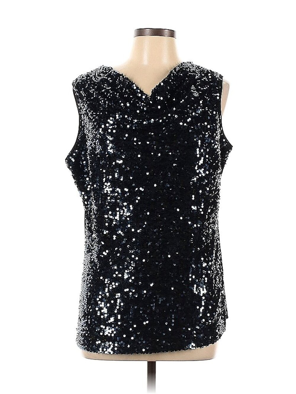 Calvin Klein Women's Black Sequined Blouse
